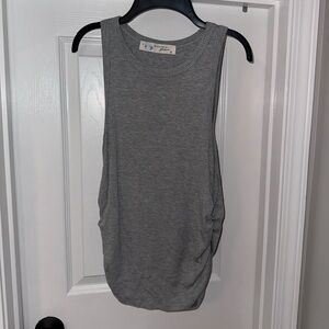 Boutique ribbed grey tank